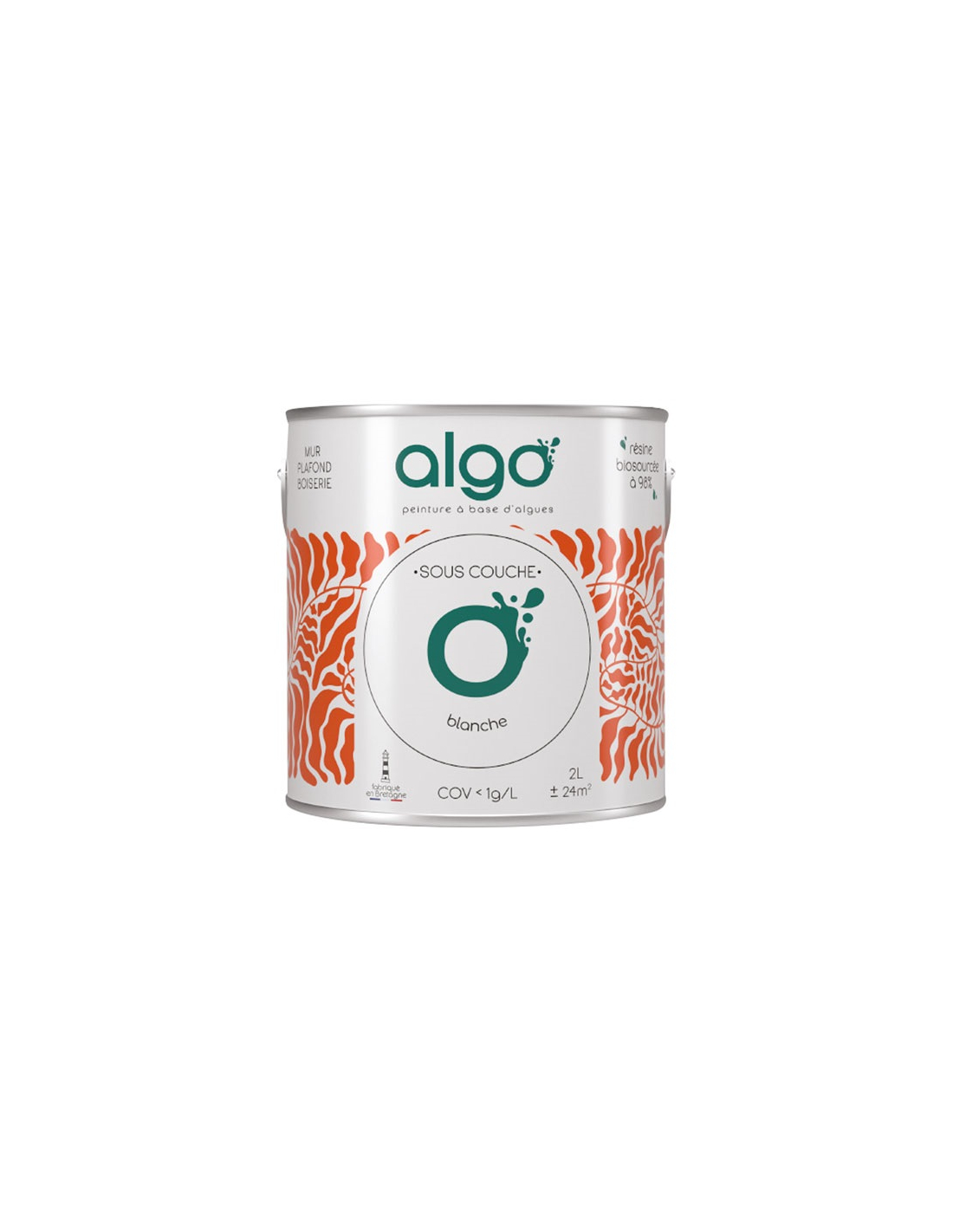 peinture sous couche écologique 0.5 l blanc - algo